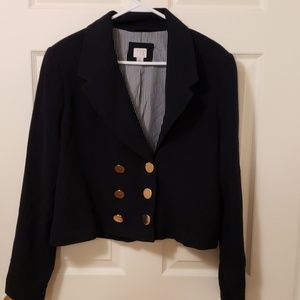 Short waisted,  Double breasted blazer.